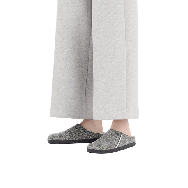 BIRKENSTOCK ZERMATT SHEARLING MEN CLOGS - Herringbone Gray