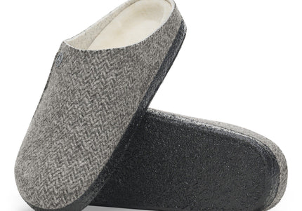 BIRKENSTOCK ZERMATT SHEARLING MEN CLOGS - Herringbone Gray