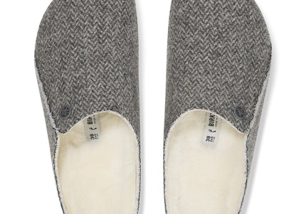 BIRKENSTOCK ZERMATT SHEARLING MEN CLOGS - Herringbone Gray