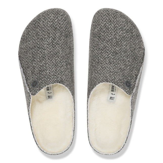 BIRKENSTOCK ZERMATT SHEARLING MEN CLOGS - Herringbone Gray