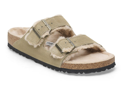 BIRKENSTOCK Arizona Shearling Suede Taupe