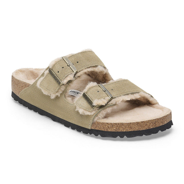 BIRKENSTOCK Arizona Shearling Suede Taupe