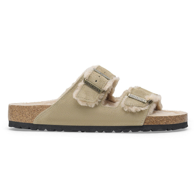 BIRKENSTOCK Arizona Shearling Suede Taupe