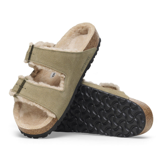 BIRKENSTOCK Arizona Shearling Suede Taupe