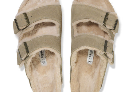 BIRKENSTOCK Arizona Shearling Suede Taupe