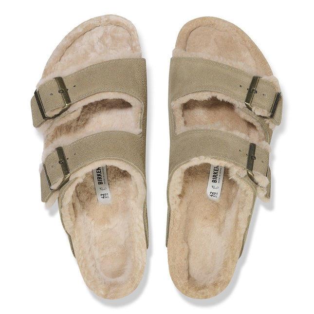 BIRKENSTOCK Arizona Shearling Suede Taupe