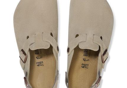 BIRKENSTOCK TOKIO SUEDE LEATHER Women Clogs Taupe R