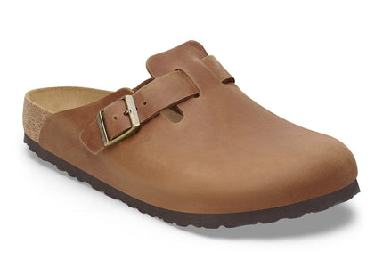 BIRKENSTOCK BOSTON WOMEN CLOGS Cognac Narrow