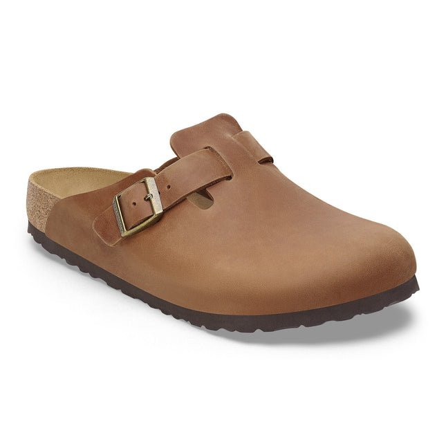 BIRKENSTOCK BOSTON WOMEN CLOGS Cognac Narrow