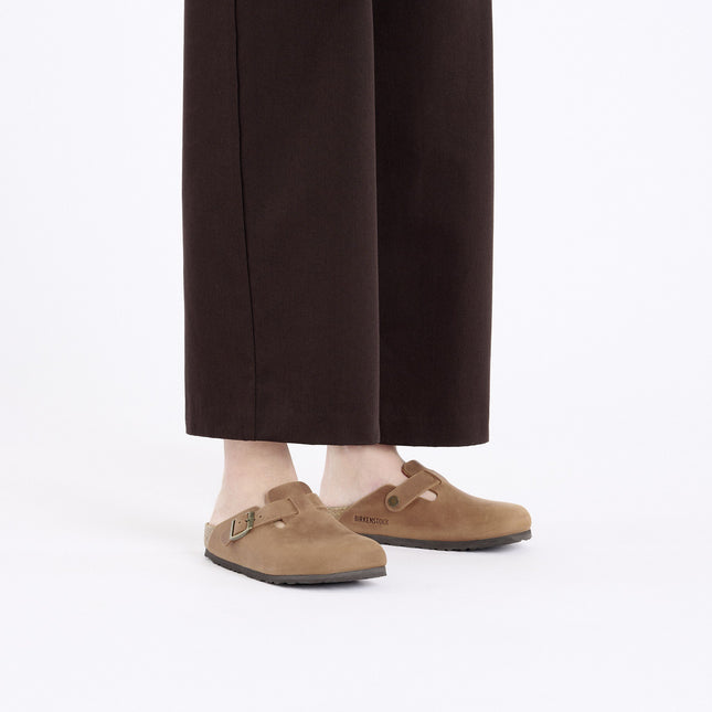 BIRKENSTOCK BOSTON WOMEN CLOGS Cognac Narrow