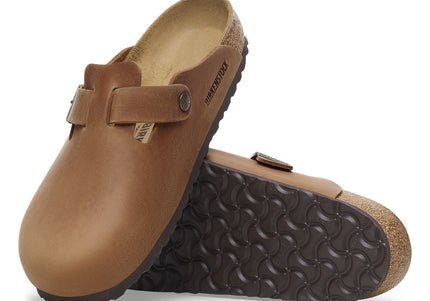 BIRKENSTOCK BOSTON WOMEN CLOGS Cognac Narrow