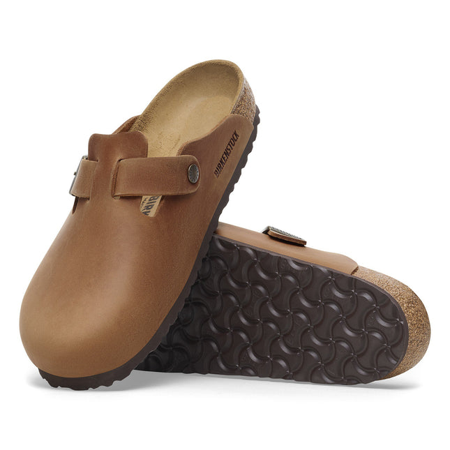 BIRKENSTOCK BOSTON WOMEN CLOGS Cognac Narrow