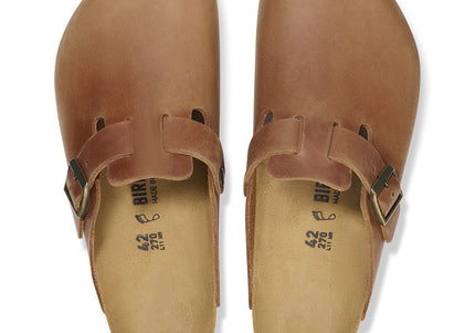 BIRKENSTOCK BOSTON WOMEN CLOGS Cognac Narrow