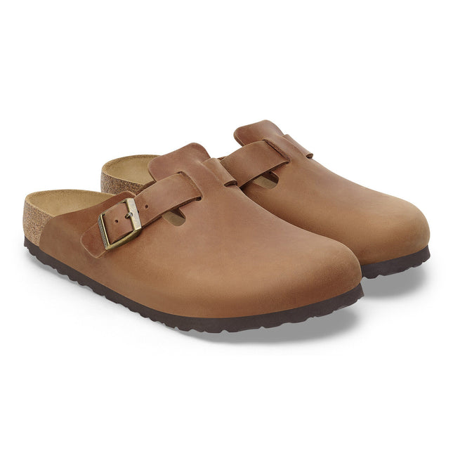 BIRKENSTOCK BOSTON WOMEN CLOGS Cognac Narrow