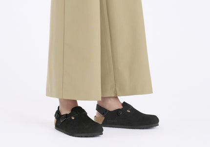 BIRKENSTOCK TOKIO SUEDE LEATHER Women Clogs Black R