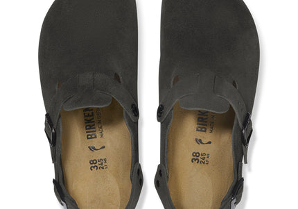 BIRKENSTOCK TOKIO SUEDE LEATHER Women Clogs Black R
