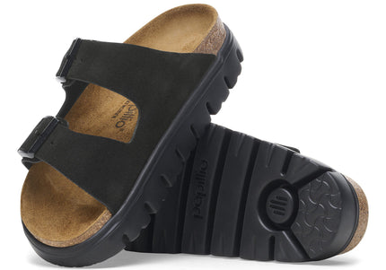 BIRKENSTOCK ARIZONA CHUNKY SUEDE LEATHER Women Sandals Black/Black N