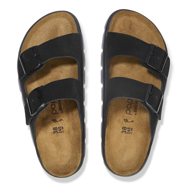 BIRKENSTOCK ARIZONA CHUNKY SUEDE LEATHER Women Sandals Black/Black N