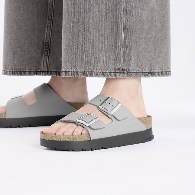 BIRKENSTOCK ARIZONA FLEX PLATFORM BIRKO-FLOR Women Sandals Stone Coin N