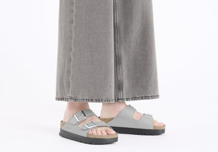 BIRKENSTOCK ARIZONA FLEX PLATFORM BIRKO-FLOR Women Sandals Stone Coin N