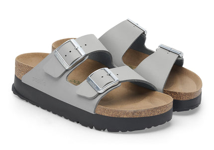 BIRKENSTOCK ARIZONA FLEX PLATFORM BIRKO-FLOR Women Sandals Stone Coin N
