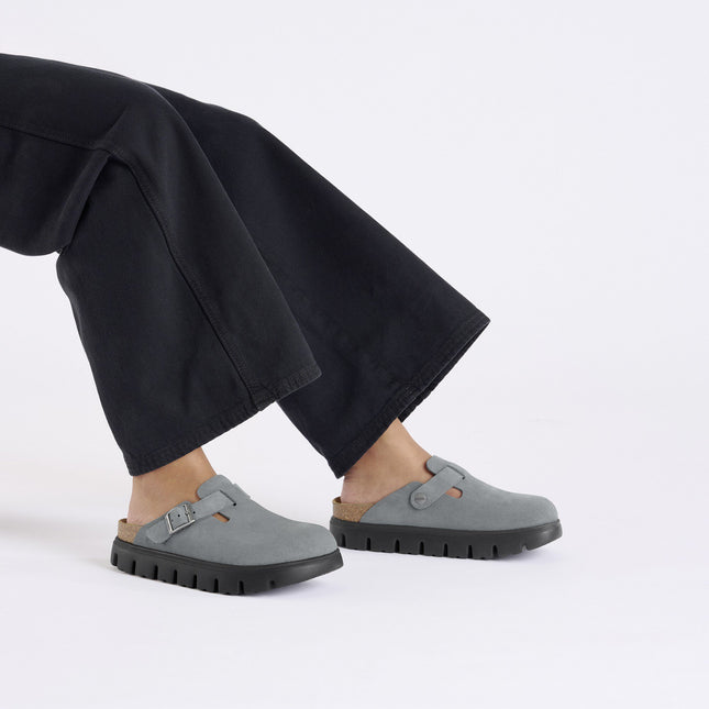 BIRKENSTOCK BOSTON CHUNKY WOMEN CLOGS Basalt Gray Narrow