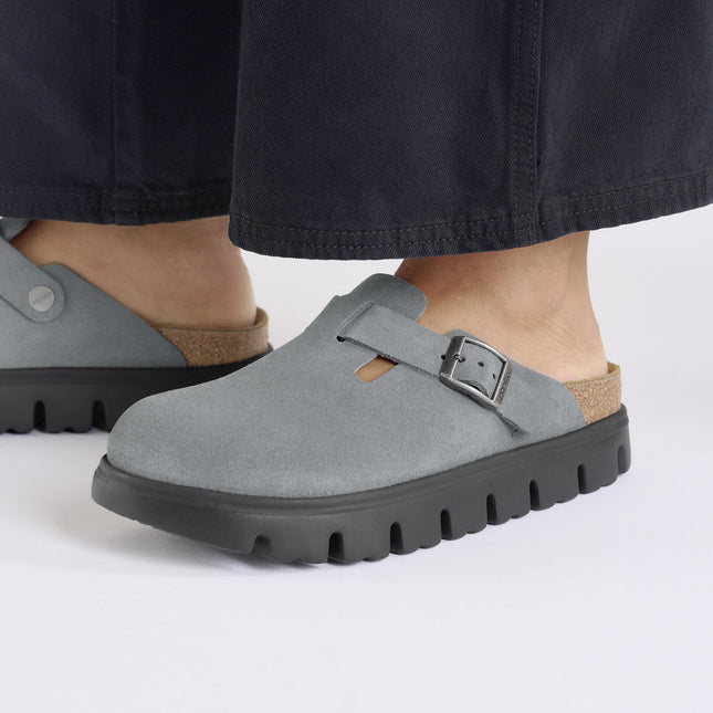 BIRKENSTOCK BOSTON CHUNKY WOMEN CLOGS Basalt Gray Narrow