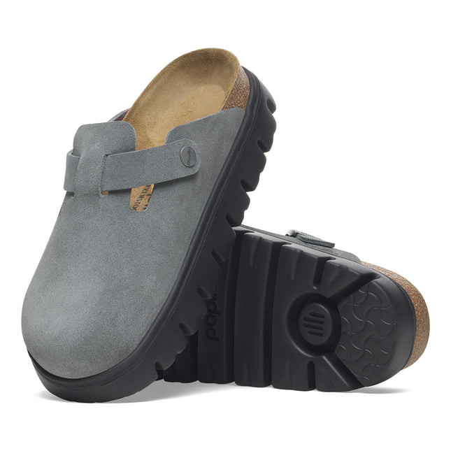 BIRKENSTOCK BOSTON CHUNKY WOMEN CLOGS Basalt Gray Narrow