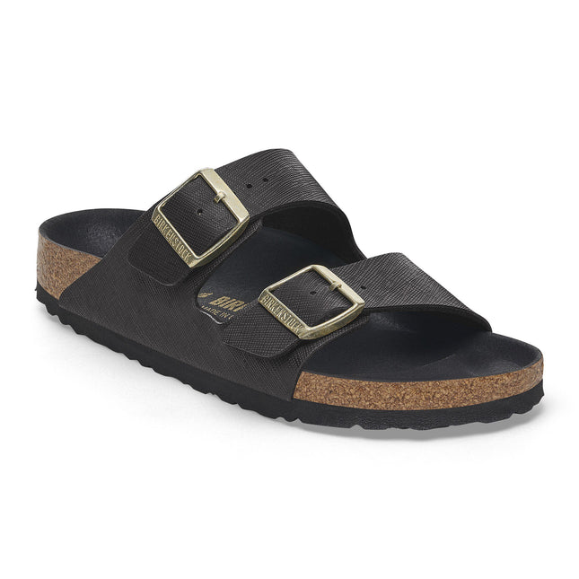 BIRKENSTOCK ARIZONA BS BIRKO-FLOR EMBOSSED Women Sandals Saffiano Black N