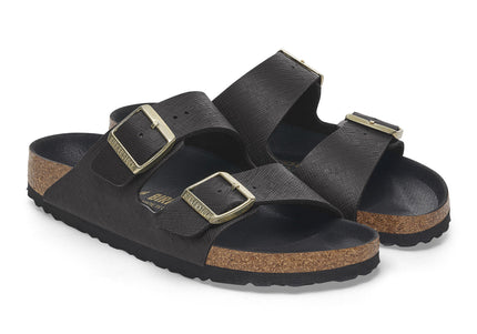 BIRKENSTOCK ARIZONA BS BIRKO-FLOR EMBOSSED Women Sandals Saffiano Black N