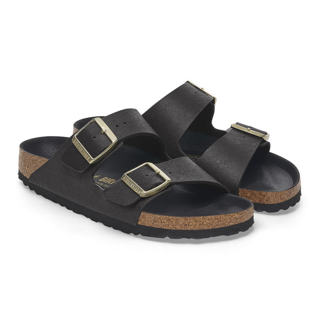 BIRKENSTOCK ARIZONA BS BIRKO-FLOR EMBOSSED Women Sandals Saffiano Black N