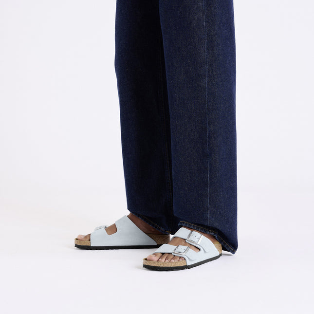 BIRKENSTOCK ARIZONA SUEDE LEATHER Women Sandals Baby Blue N