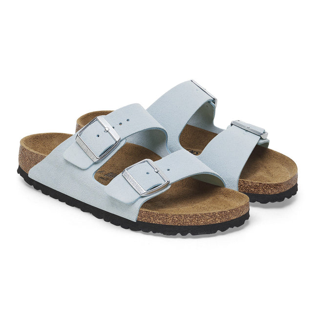 BIRKENSTOCK ARIZONA SUEDE LEATHER Women Sandals Baby Blue N