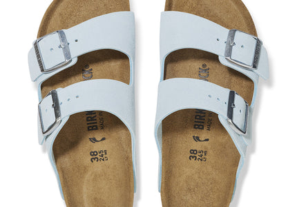 BIRKENSTOCK ARIZONA SUEDE LEATHER Women Sandals Baby Blue N