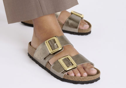 BIRKENSTOCK SYDNEY LUXE BUCKLE BIRKO-FLOR Women Sandals Graceful Taupe N