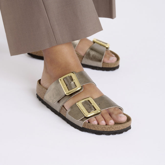 BIRKENSTOCK SYDNEY LUXE BUCKLE BIRKO-FLOR Women Sandals Graceful Taupe N