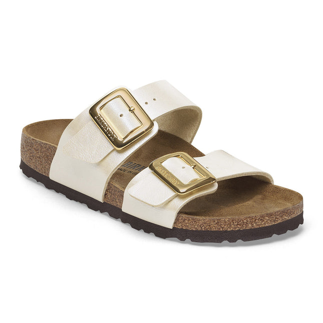 BIRKENSTOCK SYDNEY LUXE BUCKLE BIRKO-FLOR Women Sandals Graceful Pearl White N