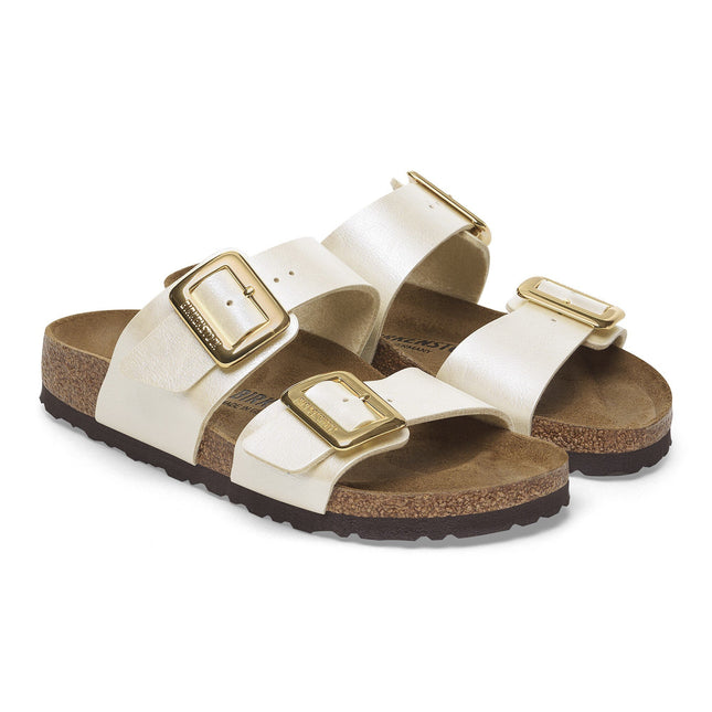 BIRKENSTOCK SYDNEY LUXE BUCKLE BIRKO-FLOR Women Sandals Graceful Pearl White N