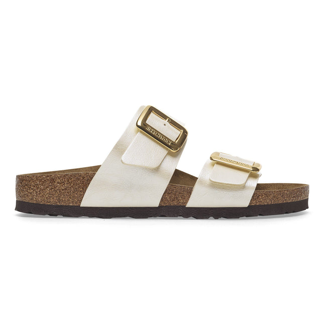 BIRKENSTOCK SYDNEY LUXE BUCKLE BIRKO-FLOR Women Sandals Graceful Pearl White N