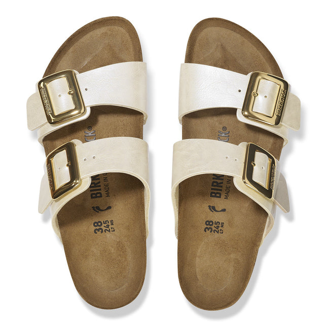 BIRKENSTOCK SYDNEY LUXE BUCKLE BIRKO-FLOR Women Sandals Graceful Pearl White N