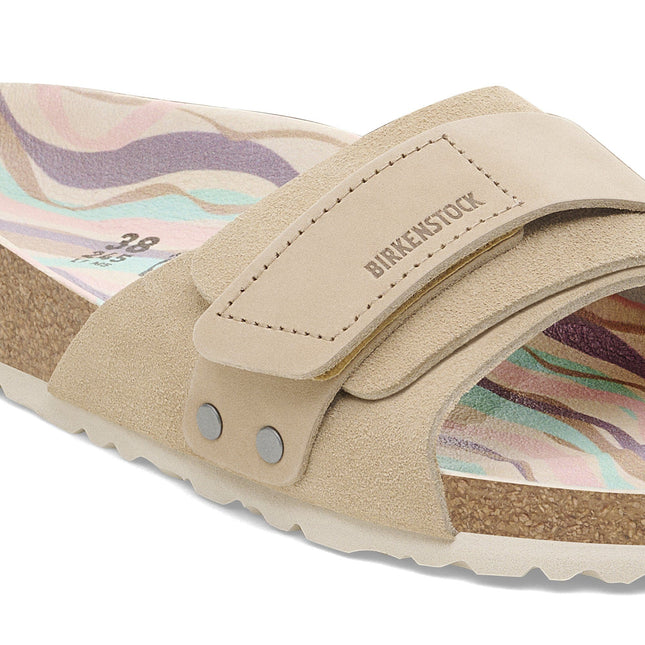 BIRKENSTOCK OITA NUBUCK-SUEDE LEATHER Women Sandals Sandcastle N