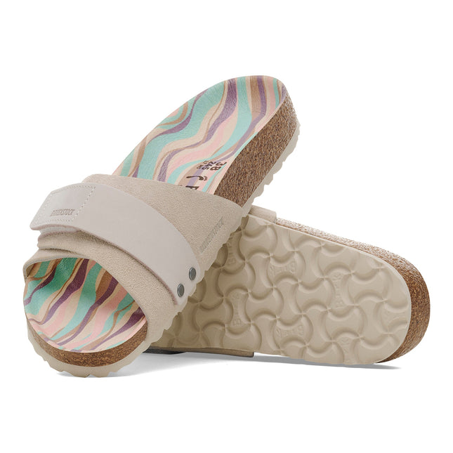 BIRKENSTOCK OITA NUBUCK-SUEDE LEATHER Women Sandals Antique White N