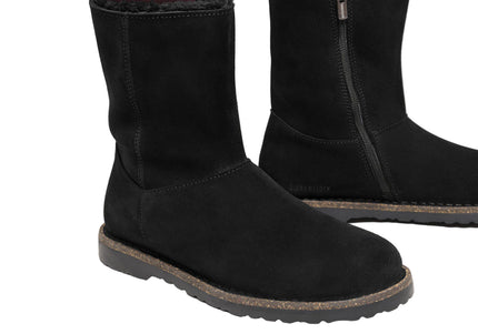 BIRKENSTOCK UPPSALA ZIP SHEARLING WOMEN BOOTS - Black