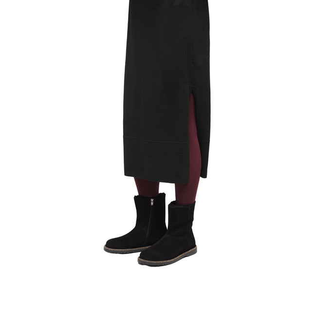 BIRKENSTOCK UPPSALA ZIP SHEARLING WOMEN BOOTS - Black