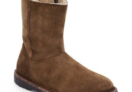 BIRKENSTOCK Uppsala Zip Shearling Suede Dark Tea