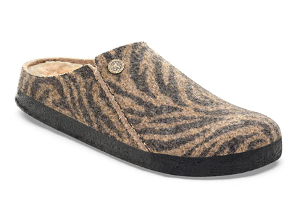 BIRKENSTOCK ZERMATT SHEARLING WOMEN CLOGS - Zebra Toffee