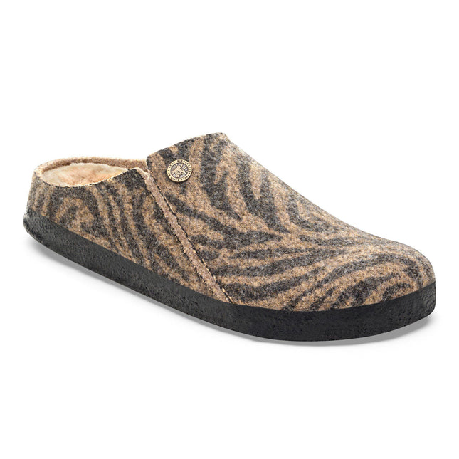 BIRKENSTOCK ZERMATT SHEARLING WOMEN CLOGS - Zebra Toffee
