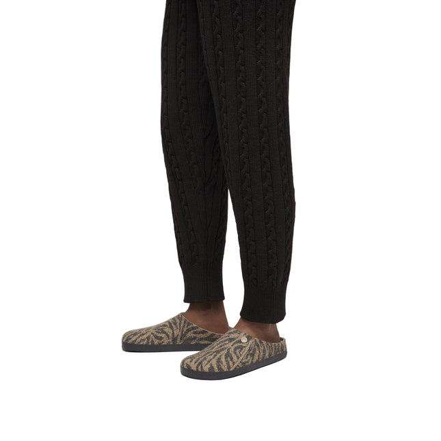 BIRKENSTOCK ZERMATT SHEARLING WOMEN CLOGS - Zebra Toffee