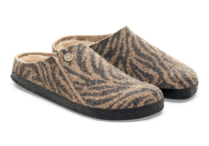 BIRKENSTOCK ZERMATT SHEARLING WOMEN CLOGS - Zebra Toffee