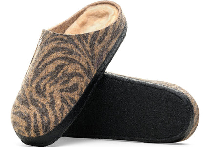 BIRKENSTOCK ZERMATT SHEARLING WOMEN CLOGS - Zebra Toffee